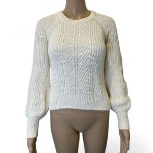 Madewell Crewneck Knit Elegant Cream Sweater Size XXS
